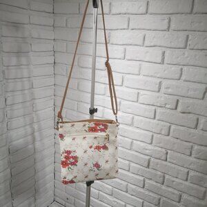 Beverly Hills Polo Club Ladies Cream with Flowers Cross Body Bag